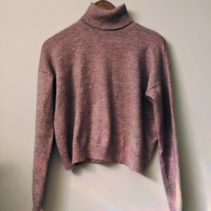 Garage cropped turtleneck sweater